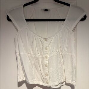 Button-Up Babydoll Blouse